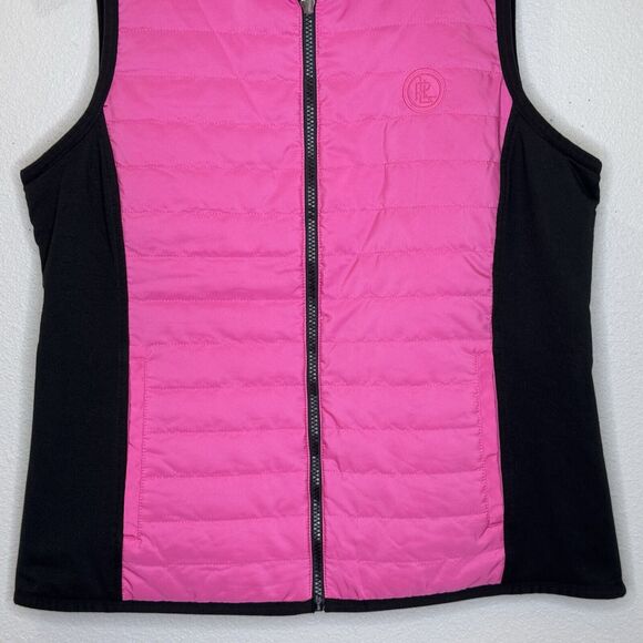 Lauren Ralph Lauren Pink Collection Reversible Vest Women's Large Pink Black NEW - Picture 4 of 14